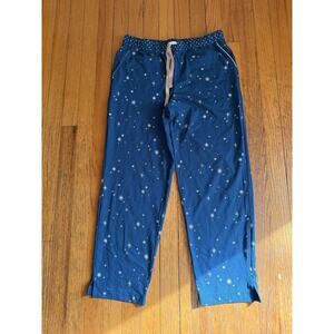 Soma Pajama Pants Womens Small Blue Embraceable Star Print Lounge Sleepwear